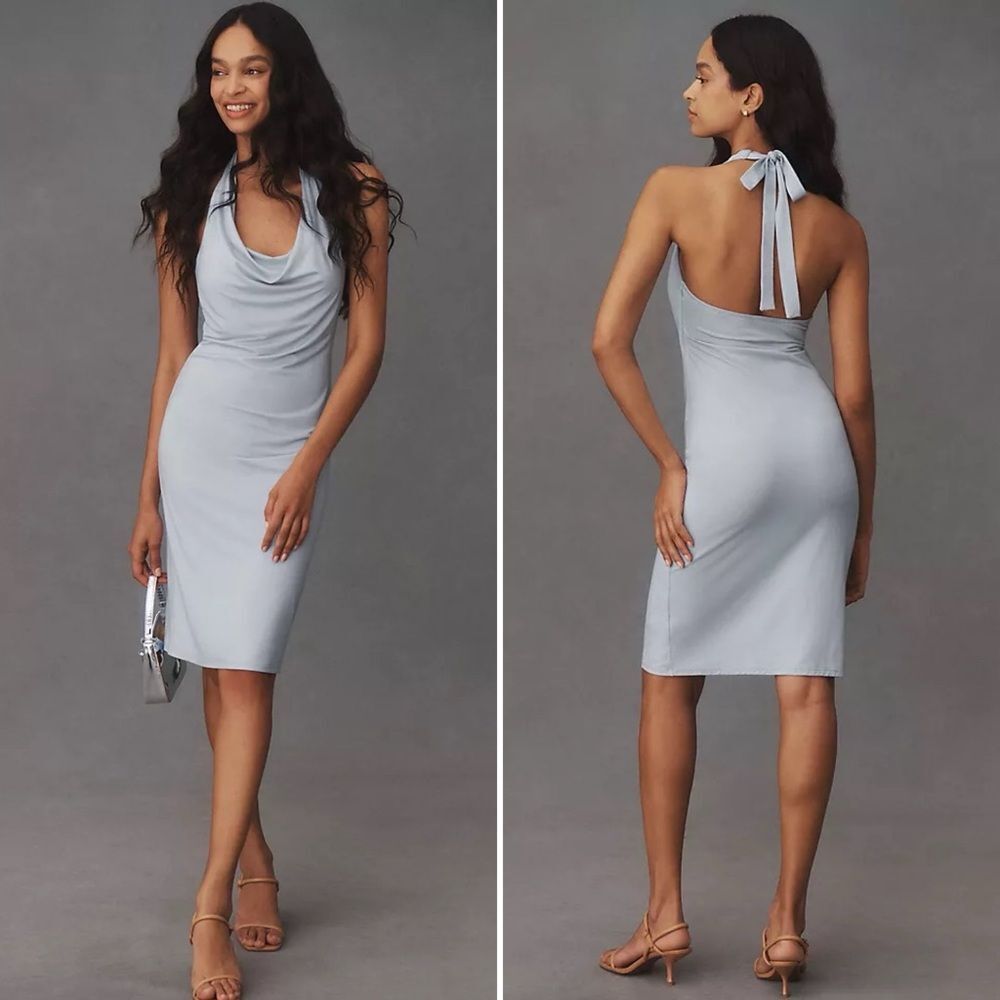 New Reformation Blue Zoisa Knit Dress M